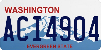WA license plate ACI4904