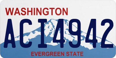 WA license plate ACI4942