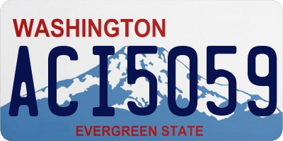 WA license plate ACI5059