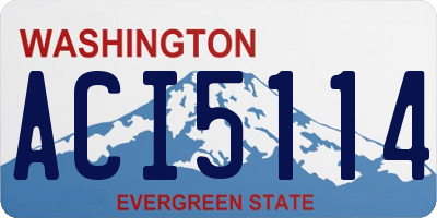 WA license plate ACI5114