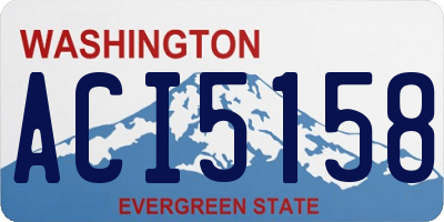 WA license plate ACI5158