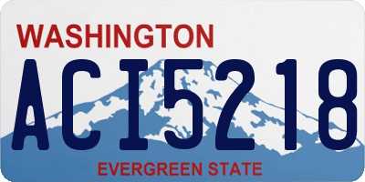 WA license plate ACI5218