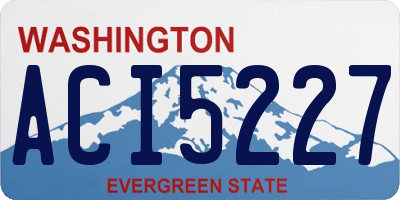 WA license plate ACI5227