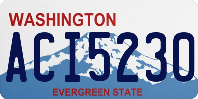 WA license plate ACI5230