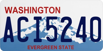 WA license plate ACI5240