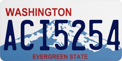WA license plate ACI5254