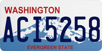 WA license plate ACI5258