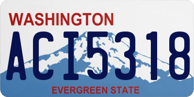 WA license plate ACI5318