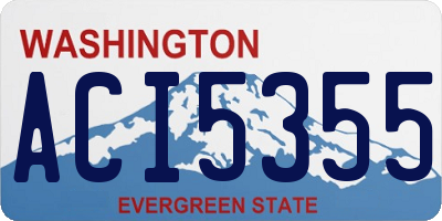 WA license plate ACI5355