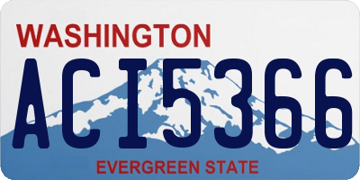 WA license plate ACI5366
