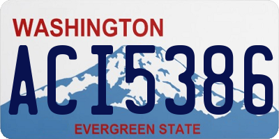 WA license plate ACI5386