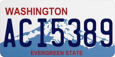 WA license plate ACI5389