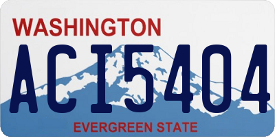 WA license plate ACI5404