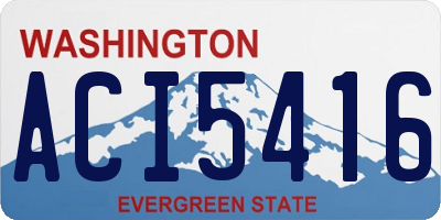 WA license plate ACI5416