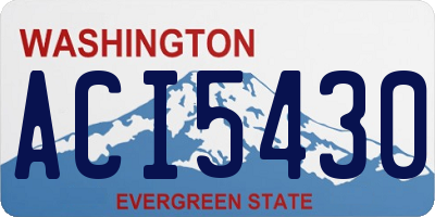WA license plate ACI5430