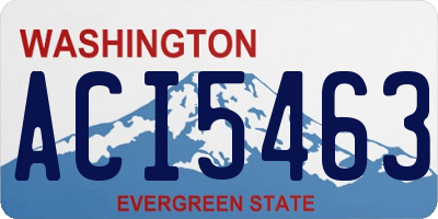 WA license plate ACI5463