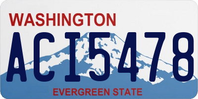 WA license plate ACI5478