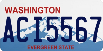 WA license plate ACI5567