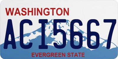 WA license plate ACI5667