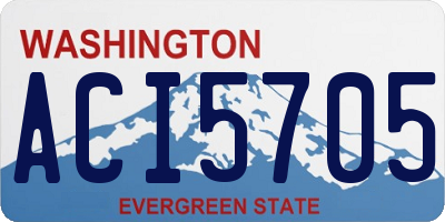 WA license plate ACI5705