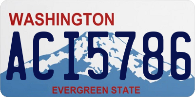 WA license plate ACI5786
