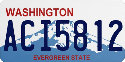 WA license plate ACI5812