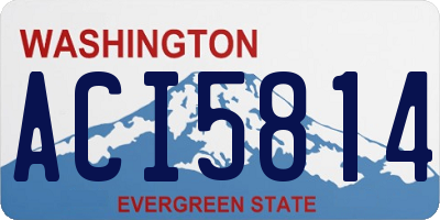 WA license plate ACI5814