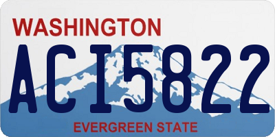 WA license plate ACI5822