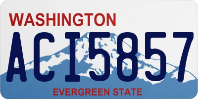 WA license plate ACI5857