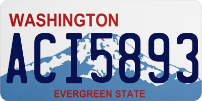 WA license plate ACI5893