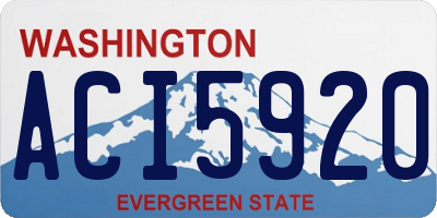 WA license plate ACI5920