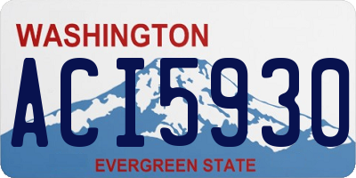 WA license plate ACI5930