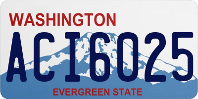 WA license plate ACI6025