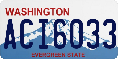 WA license plate ACI6033