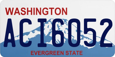 WA license plate ACI6052