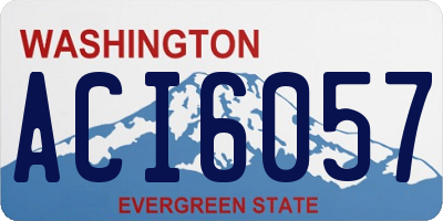 WA license plate ACI6057