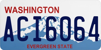WA license plate ACI6064
