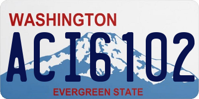 WA license plate ACI6102