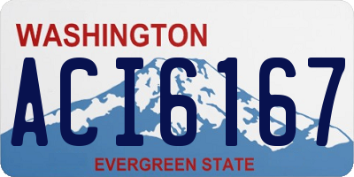 WA license plate ACI6167