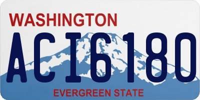 WA license plate ACI6180