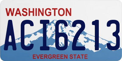 WA license plate ACI6213