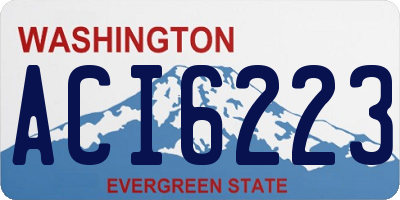 WA license plate ACI6223