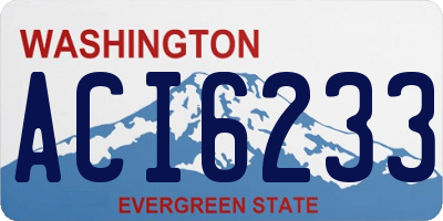 WA license plate ACI6233