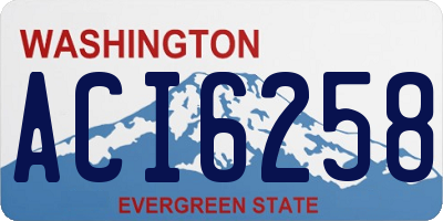 WA license plate ACI6258