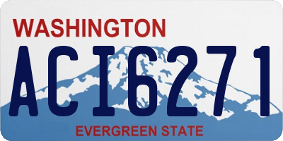 WA license plate ACI6271