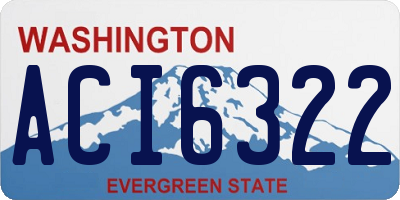 WA license plate ACI6322