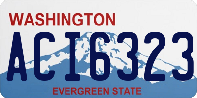 WA license plate ACI6323