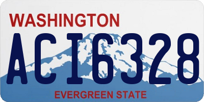 WA license plate ACI6328