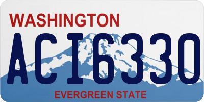 WA license plate ACI6330