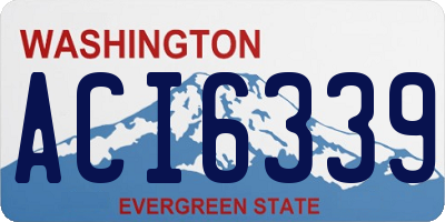 WA license plate ACI6339